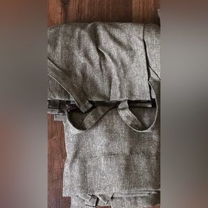 2 x Heathered Curtain Charcoal (42""x84"") - Room Essentials